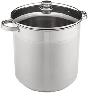 mcsunley stockpot with encapsulated bottom base, 16 qt, stainless steel