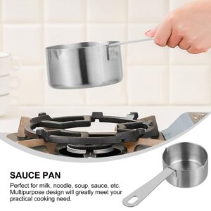 YARNOW Stainless Steel Saucepan Milk Pot Soup Pot Sauciers Noodle Pan Small Cooking Pot Melting Pot Mini Pot with Handle for Steak Egg Fried Rice Ramen Oatmeal Soup Chocolate Candy Baby Food