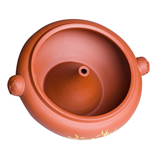 XICHENGSHIDAI Ceramics Steam Cooker, Traditional Yunnan Clay Casserole Stockpots for Stew Chicken Soup, Steam Vegetables and Corn or Cook Fitness Food 2800ml