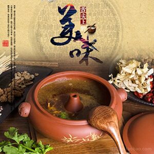 XICHENGSHIDAI Ceramics Steam Cooker, Traditional Yunnan Clay Casserole Stockpots for Stew Chicken Soup, Steam Vegetables and Corn or Cook Fitness Food 2800ml