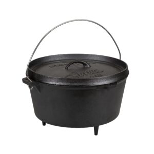 stansport 16031 cast iron dutch oven - 8 qt - with legs - pre-seasoned