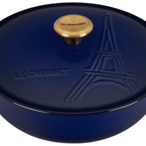 Le Creuset Eiffel Tower Collection Enameled Cast Iron Signature Cocotte with Lid, 2.5 qt., Indigo