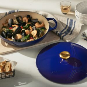 Le Creuset Eiffel Tower Collection Enameled Cast Iron Signature Cocotte with Lid, 2.5 qt., Indigo