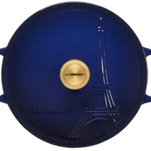 Le Creuset Eiffel Tower Collection Enameled Cast Iron Signature Cocotte with Lid, 2.5 qt., Indigo