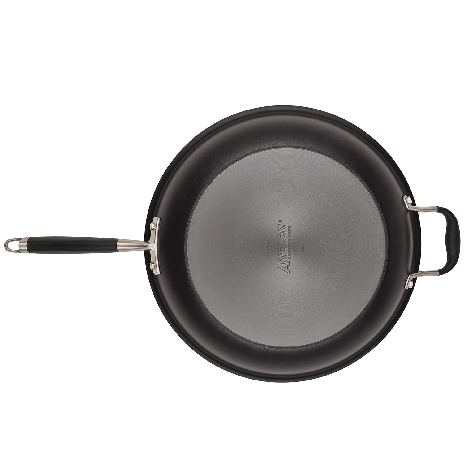 Anolon Advanced Home Hard Anodized Nonstick Frying Pan/Skillet with Helper Handle, 14.5 Inch, Onyx