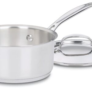 Cuisinart 719-16 1.5-Quart Chef's-Classic-Stainless-Cookware-Collection, Saucepan w/Cover & 719-14 1-Quart Chef's-Classic-Stainless-Cookware-Collection, Saucepan w/Cover