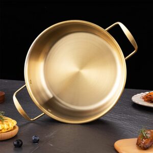 GoCirby Ramen Pot, Korean Ramen Cooking Pot With Chopsticks and Lid Spoon, Fast Noodles Cooking Pot, Great for Soup, Curry, Pasta and Stew. (Double handle) (6.3in)