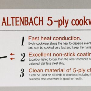 Altenbach Non-stick Stainless Steel Wok Pan, 5-Layers (26 cm)