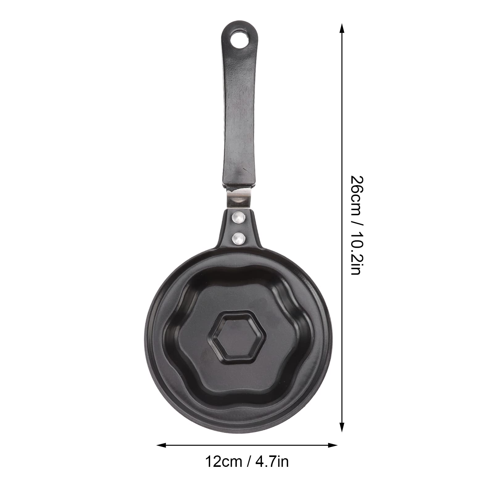 Mini Egg Frying Pan, Non Stick Omelet Pans Heart and Flower Shape Poached Egg Fry Pan Pancake Omelette Skillet for Beautiful Breakfast and Healthy Cooking(#2)