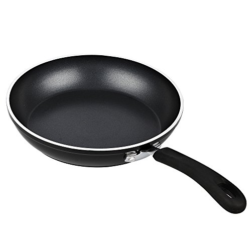 Cook N Home Nonstick, 10,12 inch 3 Piece Frying Saute Pan Set with Non-Stick Coating Induction Compatible Bottom, 8"/10"/12", Black