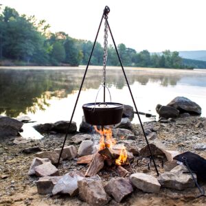 Lodge Tall Boy Tripod with Camp Dutch Oven Lid Lifter