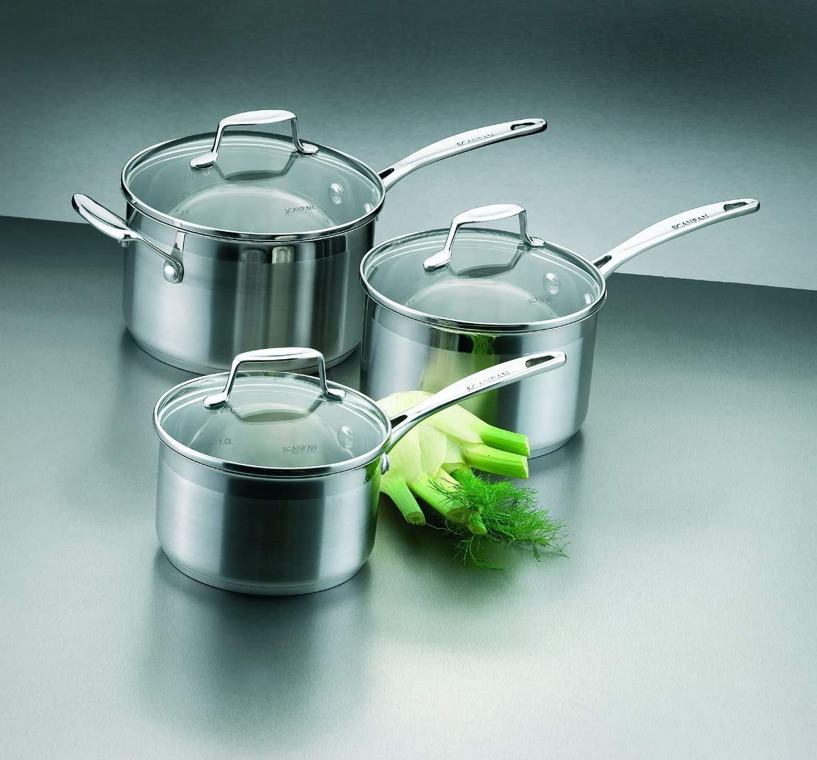 Scanpan Impact Saucepan, 3.5 Quart, Silver