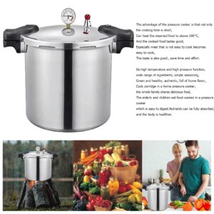 GHKWXUE 25 Quart Pressure Canner Cooker & Induction Compatible Built-in luxury digital pressure gauge With 1 steaming tray & Pressure release 13 PSI (+/- 5 Percent) Delivery from US