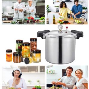 GHKWXUE 25 Quart Pressure Canner Cooker & Induction Compatible Built-in luxury digital pressure gauge With 1 steaming tray & Pressure release 13 PSI (+/- 5 Percent) Delivery from US