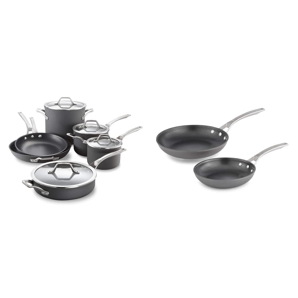 Calphalon Hard-Anodized Nonstick Pots and Pans, Nonstick & Calphalon Aluminum 8-inch Nonstick Fry Pan Combo