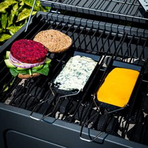 Boska Stainless Steel Cheese Barbeclette - Raclette Cheese Pan with Spatula - For Cooking, Baking, Grilling - Wedding Registry Items Small Kitchen Appliances for up to 4 Persons