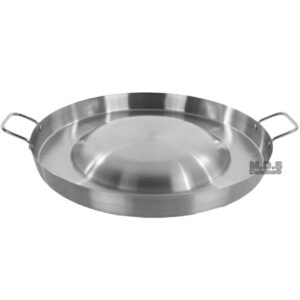 m.d.s cuisine cookwares comal stainless steel 21" acero inoxidable convex outdoors stir fry heavy duty
