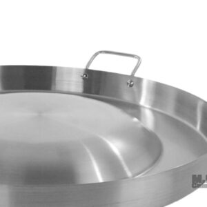 M.D.S Cuisine Cookwares Comal Stainless Steel 21" Acero Inoxidable Convex Outdoors Stir Fry Heavy Duty