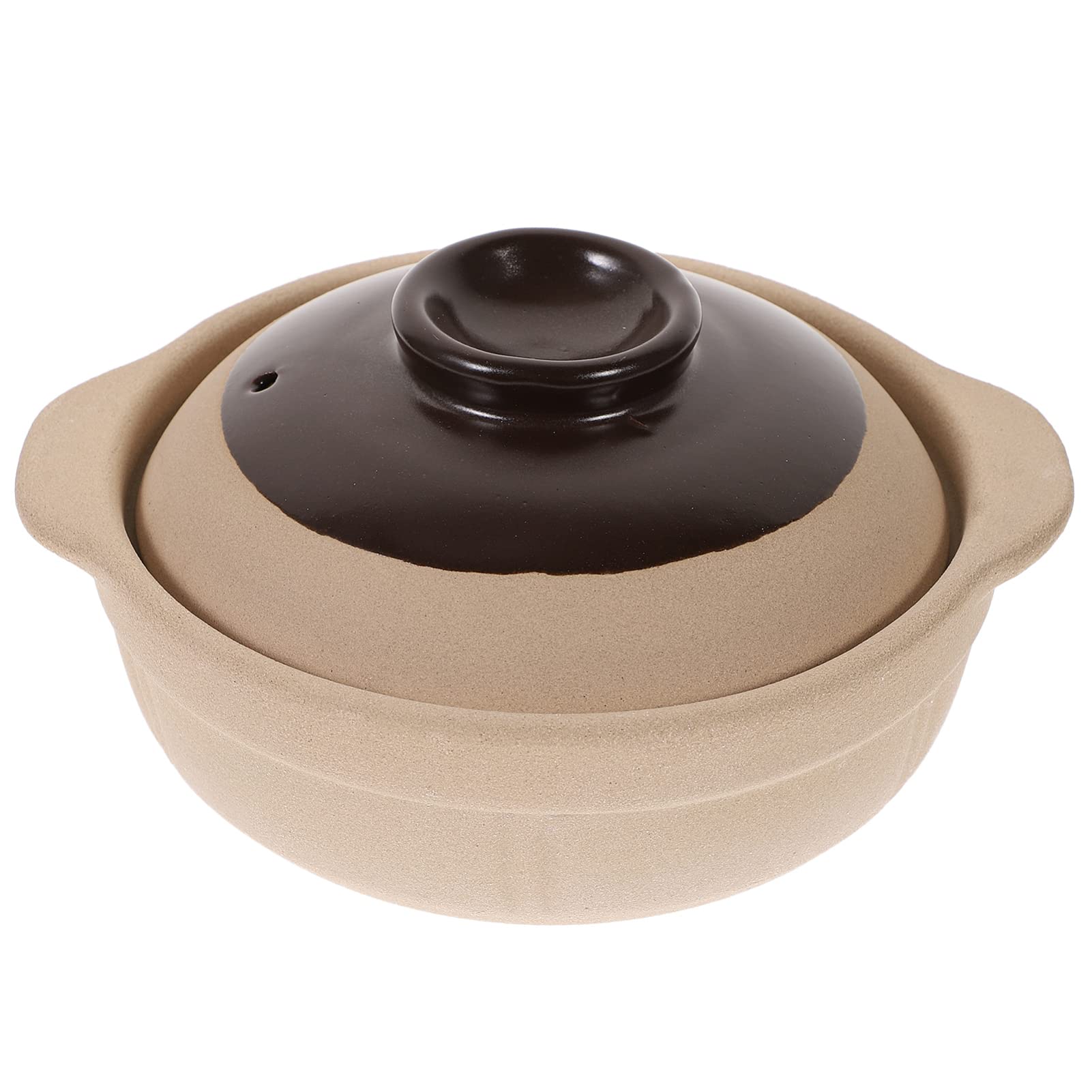 LIFKOME Clay Casserole Chinese Clay Pot Japanese Donabe Korean Stone Pot Ceramic Cooking Pot Earthenware Stew Pot Stockpot with Lid for Home Restaurant