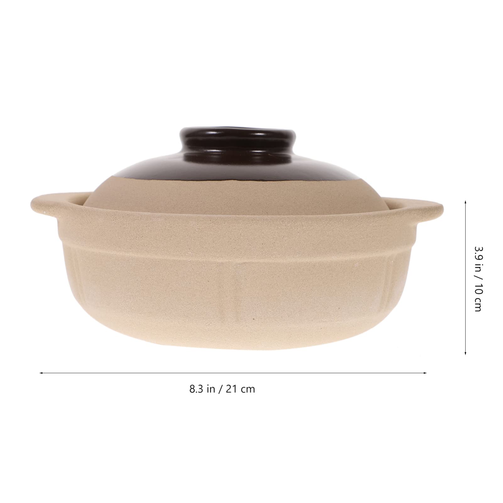 LIFKOME Clay Casserole Chinese Clay Pot Japanese Donabe Korean Stone Pot Ceramic Cooking Pot Earthenware Stew Pot Stockpot with Lid for Home Restaurant