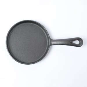 HAWOK Cast Iron Mini Round Griddle-5" Crepe Pan-Pre-Seasoned Skillet Set of 6…