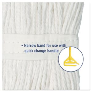 Boardwalk BWK2024CEA No. 24 Cotton Cut-End Wet Mop Head - White