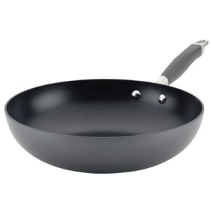 Anolon Advanced Home Hard-Anodized Nonstick Open Stock Cookware- Woks (12-Inch Open Wok, Moonstone)