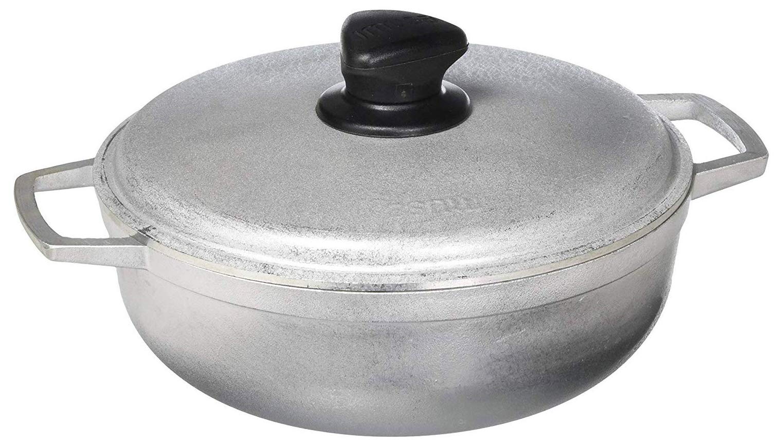 IMUSA USA Traditional Colombian Natural Caldero Glass Lid & Steam Vent 3-Piece (1.4/3.4/6.6) Quart, Silver (Dutch Oven Set) & GAU-80503 2.6Qt Traditional Colombian Caldero (Dutch Oven), Silver