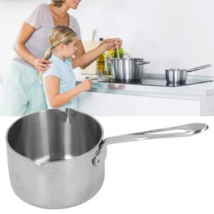 Milk Pot, Small Sauce Pan with Scale Stainless Steel Saucepan with Dual Pour Spouts for Heating Milk Making Syrups