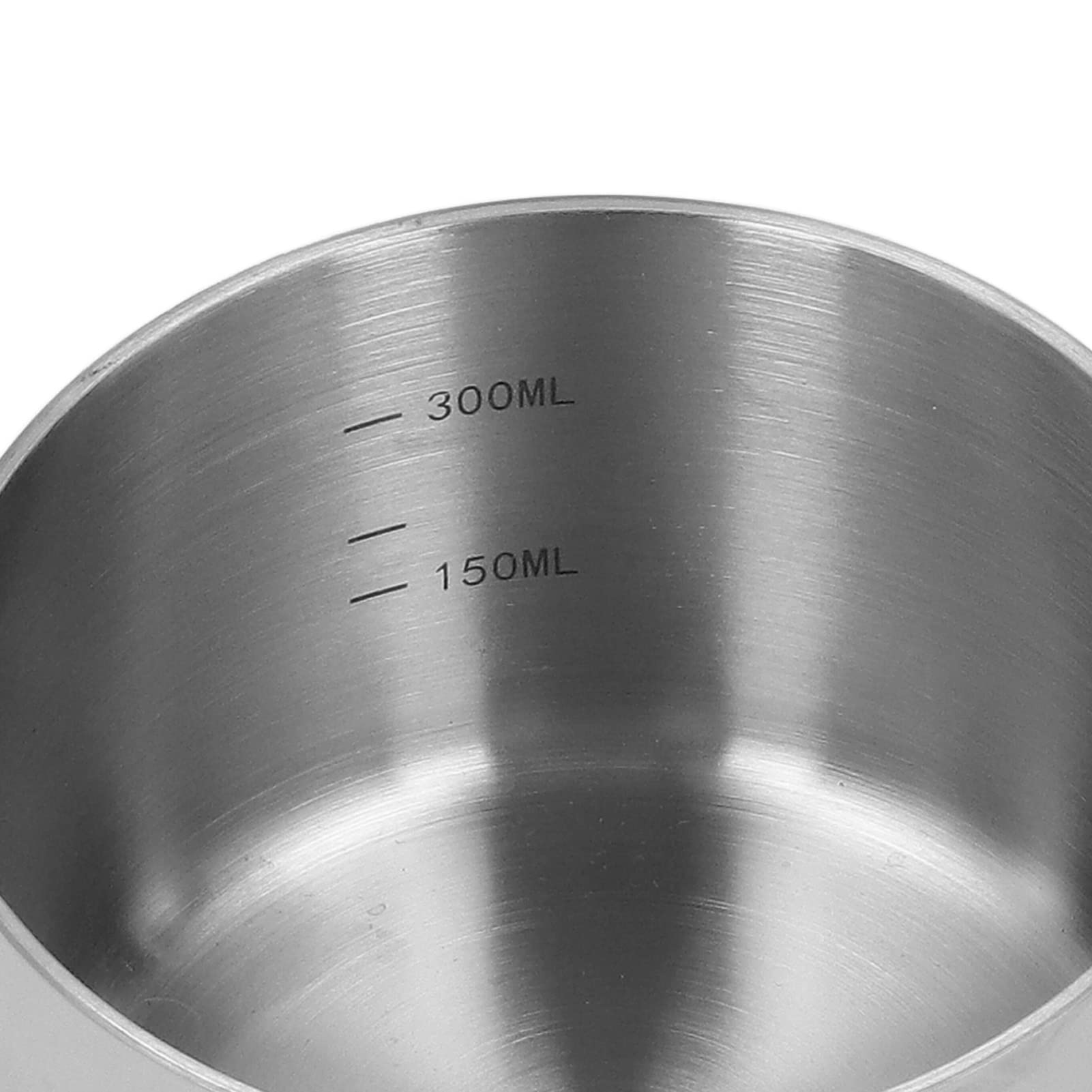 Milk Pot, Small Sauce Pan with Scale Stainless Steel Saucepan with Dual Pour Spouts for Heating Milk Making Syrups