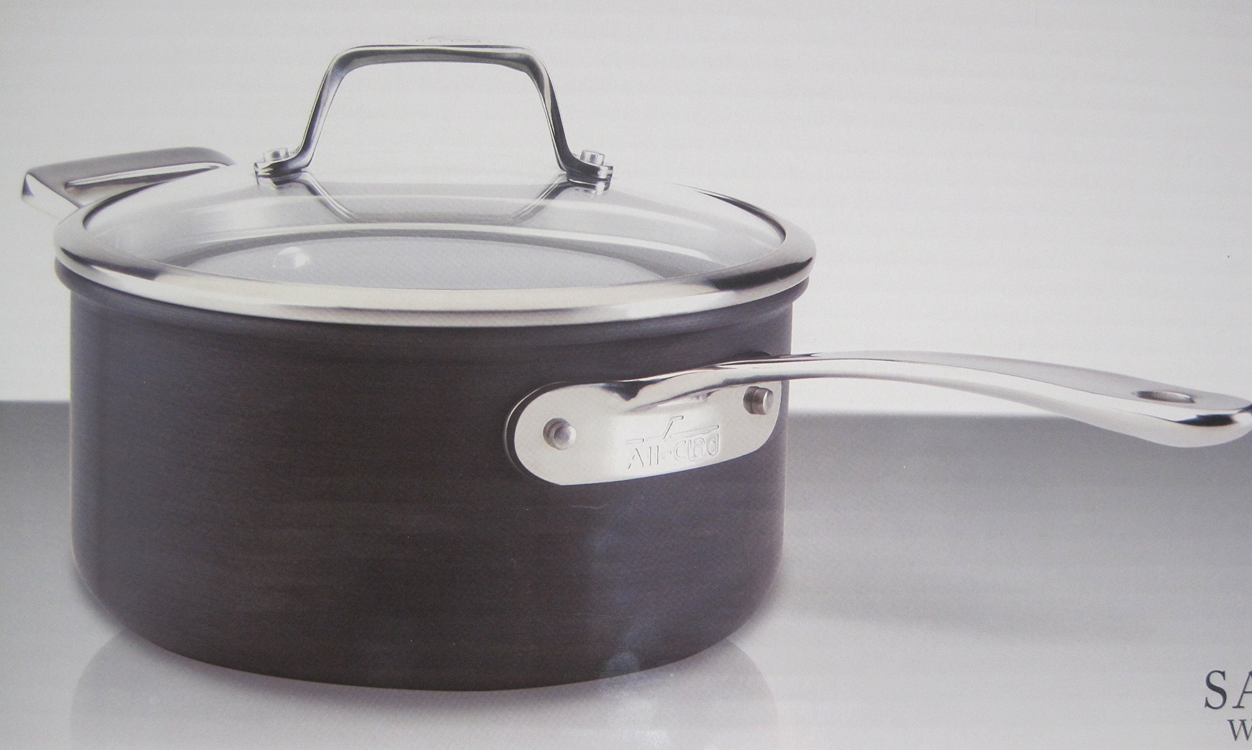 All-Clad B3 Nonstick 3 Qt. Sauce Pan With Loop & Glass Lid