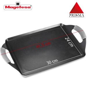 MAGEFESA Prisma – 10.8 inches Teppanyaki Griddle pan, made in 18/10 stainless steel, triple layer non-stick, for all types of kitchens, INDUCTION, dishwasher and oven safe up to 392 ºF