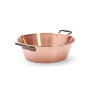 de buyer copper jam pan with 2 cast iron handles diameter 38 cm