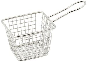 winco mini fry basket, silver