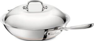 all-clad 6412 ss copper core 5-ply bonded dishwasher safe chefs pan / cookware, 12-inch, silver