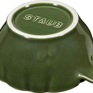 STAUB Ceramics Dutch Oven 16-oz Petite Artichoke Cocotte, Basil