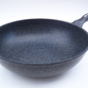 Ceramic Marble Coated Cast Aluminium Non Stick Wok 26 cm (10 inches)