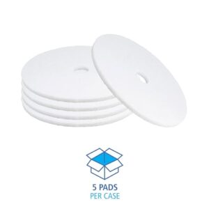 Boardwalk BWK4024WHI 24 in. Polishing Floor Pads - White (5/Carton)