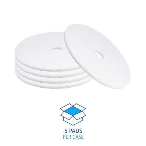 Boardwalk BWK4024WHI 24 in. Polishing Floor Pads - White (5/Carton)