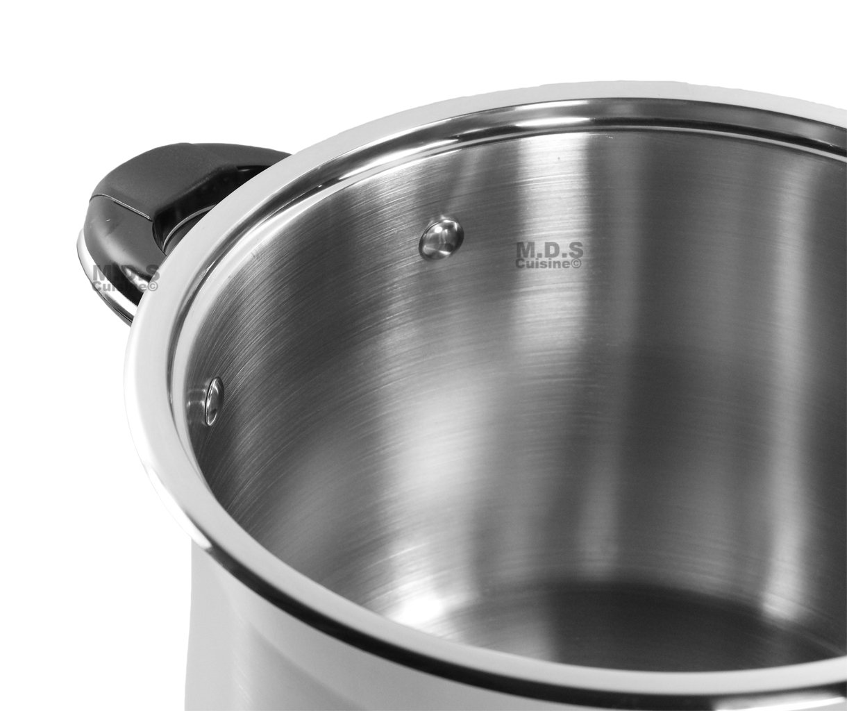 20Qt Stock Pot Stainless Steel Super Double Capsulated Bottom w/Glass Lid