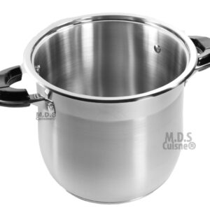 20Qt Stock Pot Stainless Steel Super Double Capsulated Bottom w/Glass Lid