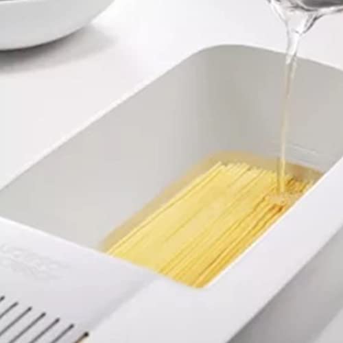 Pasta Cooker,SOFEA Durable Microwave Pasta Cooker with Strainer for Spaghetti Short Pasta Fresh Pasta Heat Resistant Spaghetti Cooker