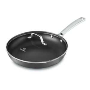 calphalon 1943286 classic nonstick omelet fry pan with cover, 10", grey