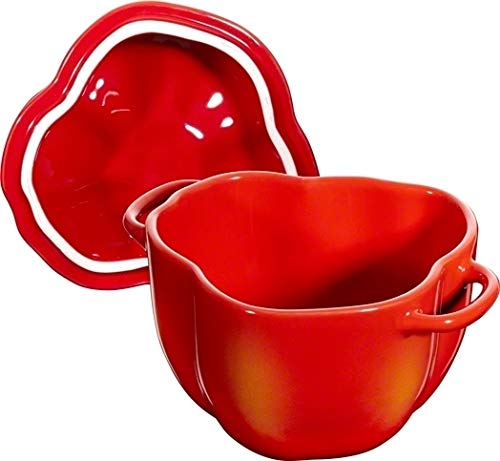 Staub 40500-325 Paprika Cocotte, 4.7 inches (12 cm), Orange, Ceramic, Heat Resistant, Ceramic, Microwave Safe