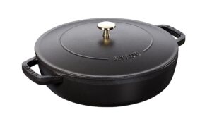 staub 40511 473/0 with chistera black cast iron 24 cm