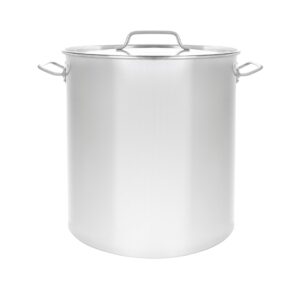 concord polished stainless steel stock pot brewing beer kettle mash tun w/flat lid (40 qt)