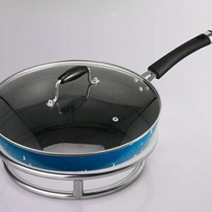 Rluii Wok Ring/Stainless Steel Wok Rack Insulated Pot Mats Cookware Ring/Wok accessories