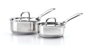 napoleon 70046 stainless steel 2-piece sauce pan set grill accessory