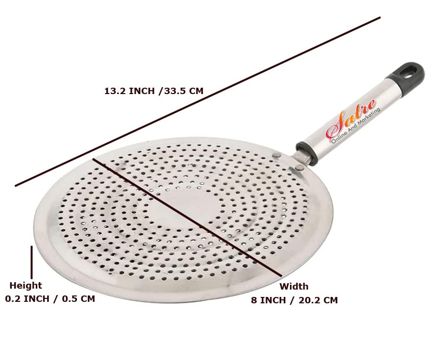 Stainless Steel Roasting Net both Sided With Tong Set of 2,Roaster Rack for Papad and Rotis and Parathas.