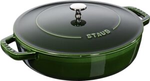 staub 40511-478-0 cast iron chistera 28 cm basil green